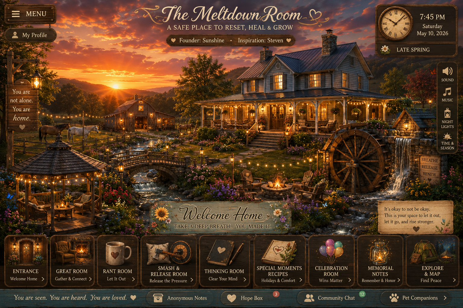 The Meltdown Room farmhouse property